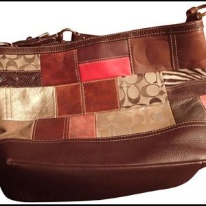 COACH Holiday Patchwork Tote